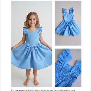 Blue Ruffled Kids Dress